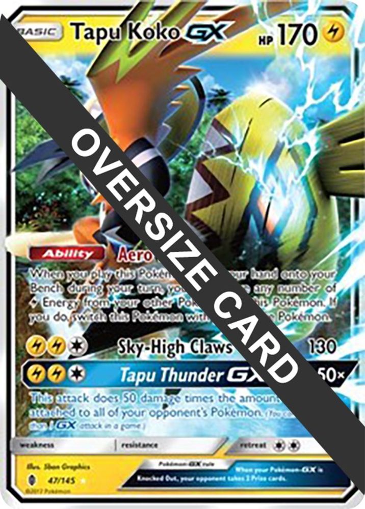 Tapu Koko GX (47/145) (Jumbo Card) [Sun & Moon: Guardians Rising]