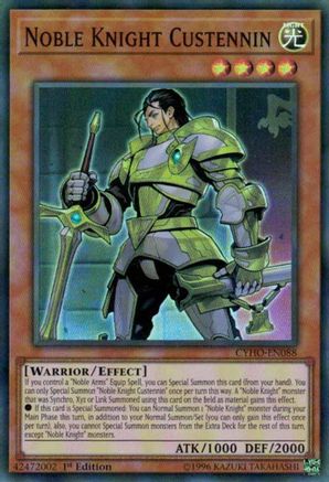Noble Knight Custennin [CYHO-EN088] Super Rare