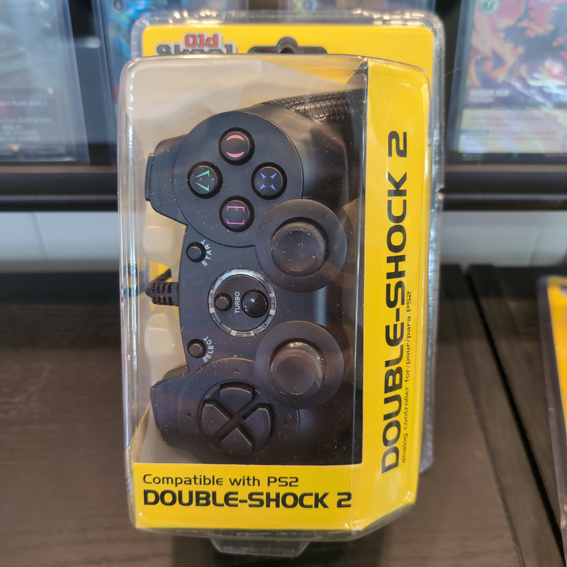 Playstation 2 Double-Shock Wired Controller - Black (Old Skool)