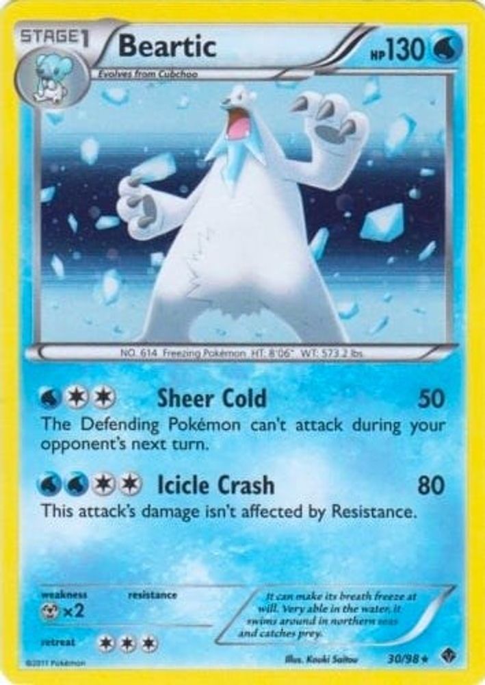 Beartic (30/98) (Cosmos Holo) (Blister Exclusive) [Black & White: Emerging Powers]