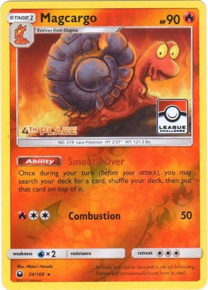 Magcargo (24/168) (League Promo 4th Place) [Sun & Moon: Celestial Storm]