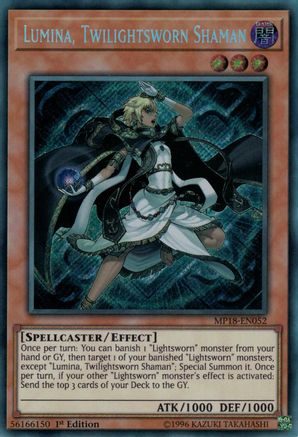 Lumina, Twilightsworn Shaman [MP18-EN052] Secret Rare
