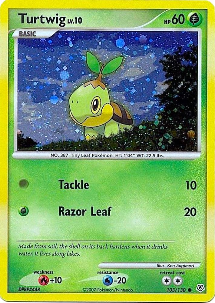 Turtwig (103/130) (Cosmos Holofoil) [Diamond & Pearl: Base Set]