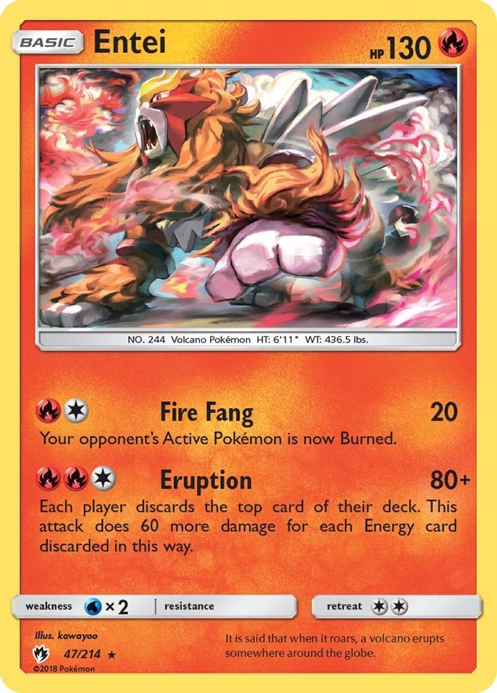 Entei (47/214) [Sun & Moon: Lost Thunder]
