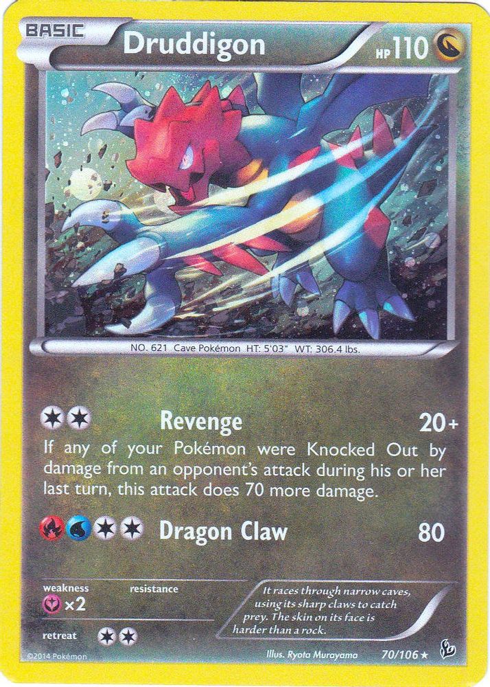 Druddigon (70/106) (Cosmos Holo) (Blister Exclusive) [XY: Flashfire]