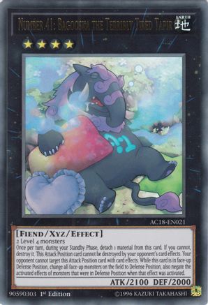 Number 41: Bagooska the Terribly Tired Tapir [AC18-EN021] Ultra Rare