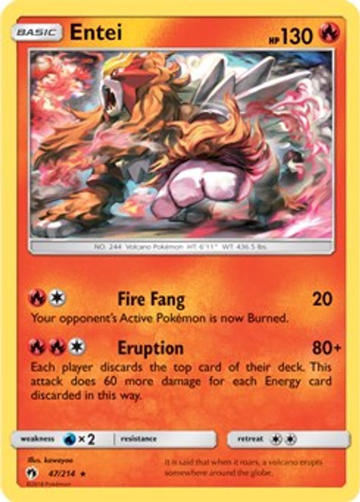 Entei (47/214) (Theme Deck Exclusive) [Sun & Moon: Lost Thunder]
