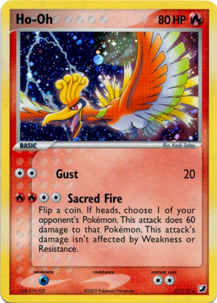 Ho Oh(27/115) (Cosmos Holo) (Theme Deck Exclusive) [EX: Unseen Forces]