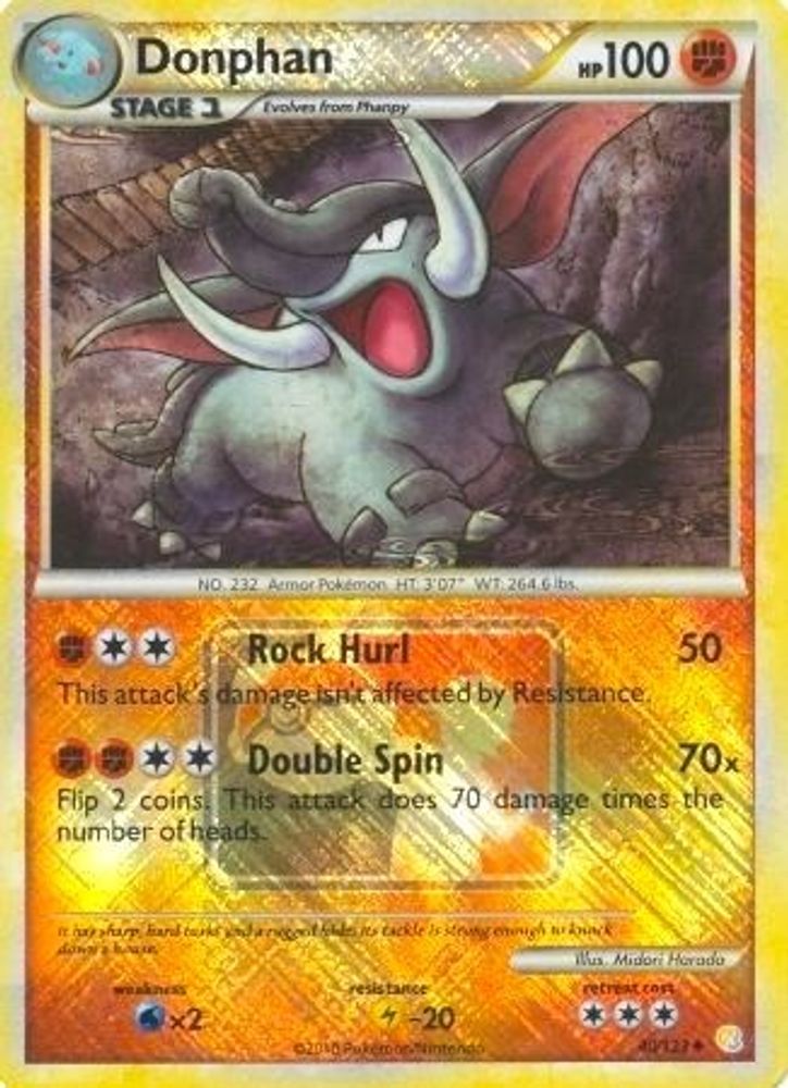 Donphan (40/123) (League Promo) [HeartGold & SoulSilver: Base Set]