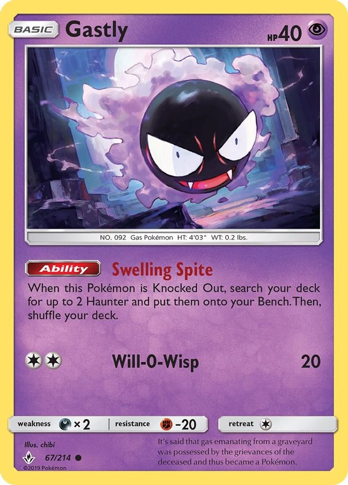 Gastly (67/214) [Sun & Moon: Unbroken Bonds]