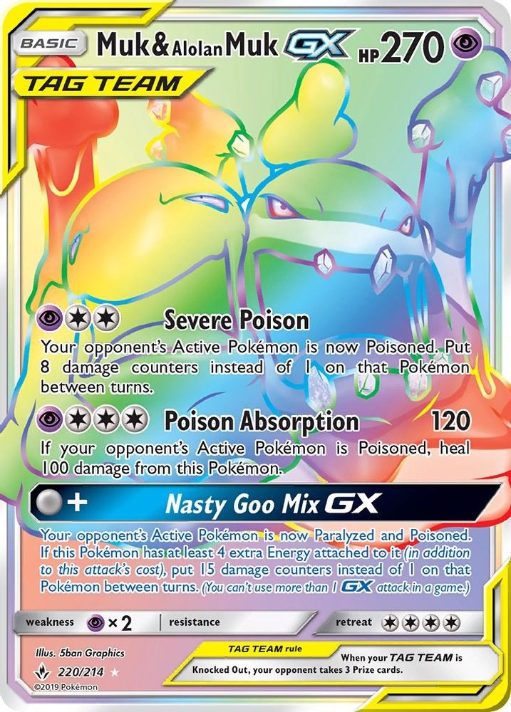 Muk & Alolan Muk GX (220/214) [Sun & Moon: Unbroken Bonds]