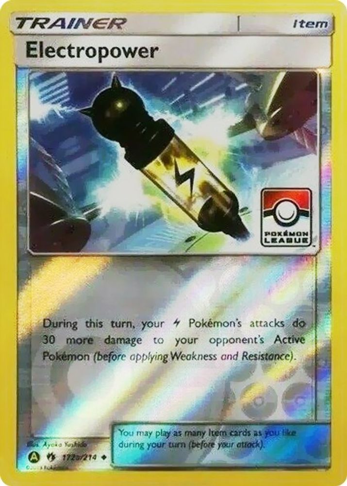 Electropower (172a/214) (League Promo) [Sun & Moon: Lost Thunder]