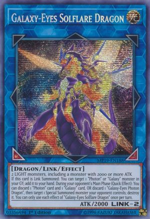 Galaxy-Eyes Solflare Dragon [MP19-EN188] Prismatic Secret Rare