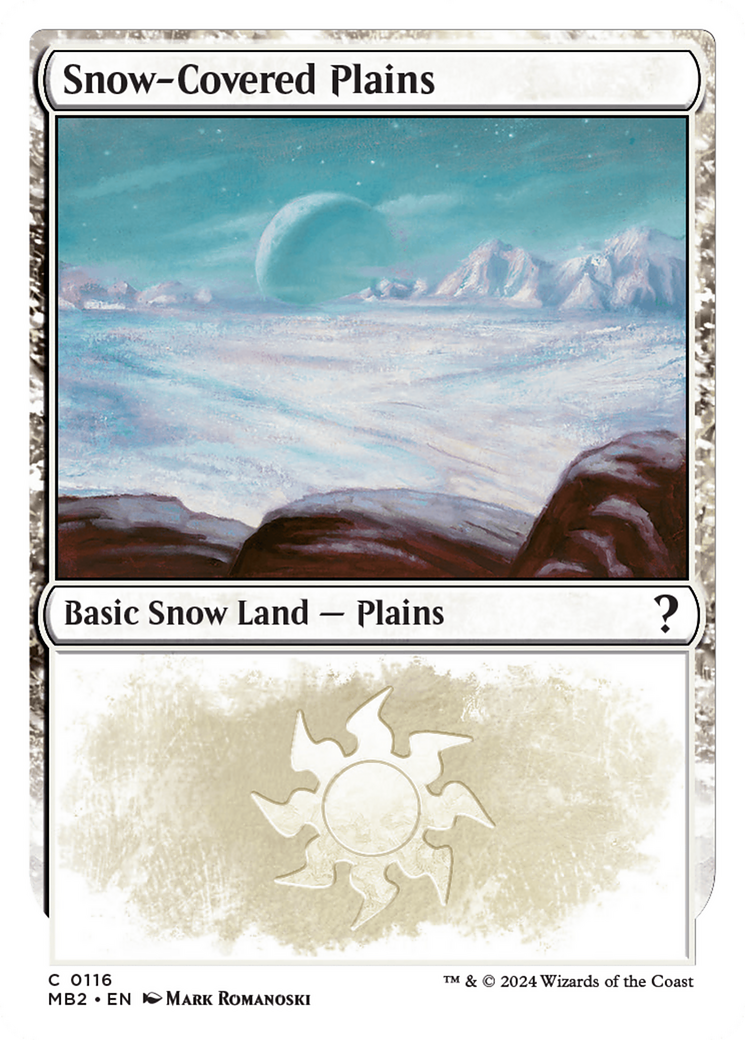 Snow-Covered Plains (White Border) [Mystery Booster 2]