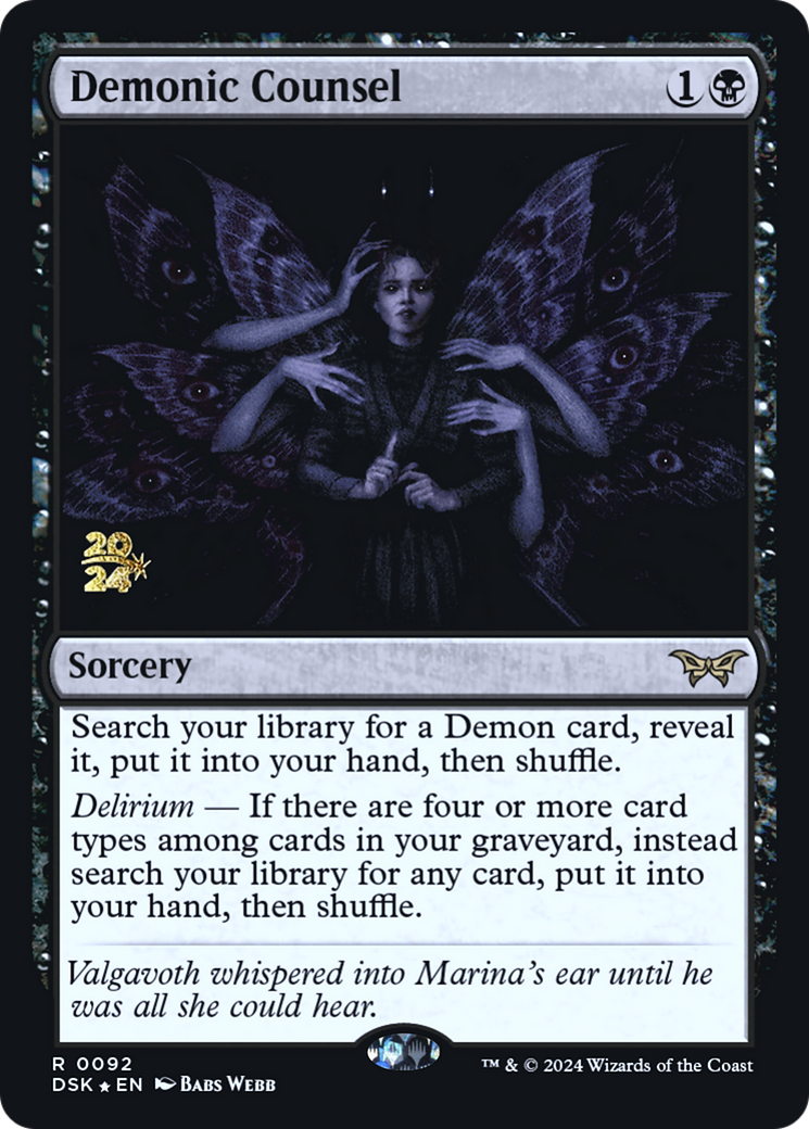 Demonic Counsel [Duskmourn: House of Horror Prerelease Promos]