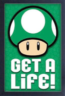 Mario 1-Up Get a Life Wall art - Brushed Finish 18'