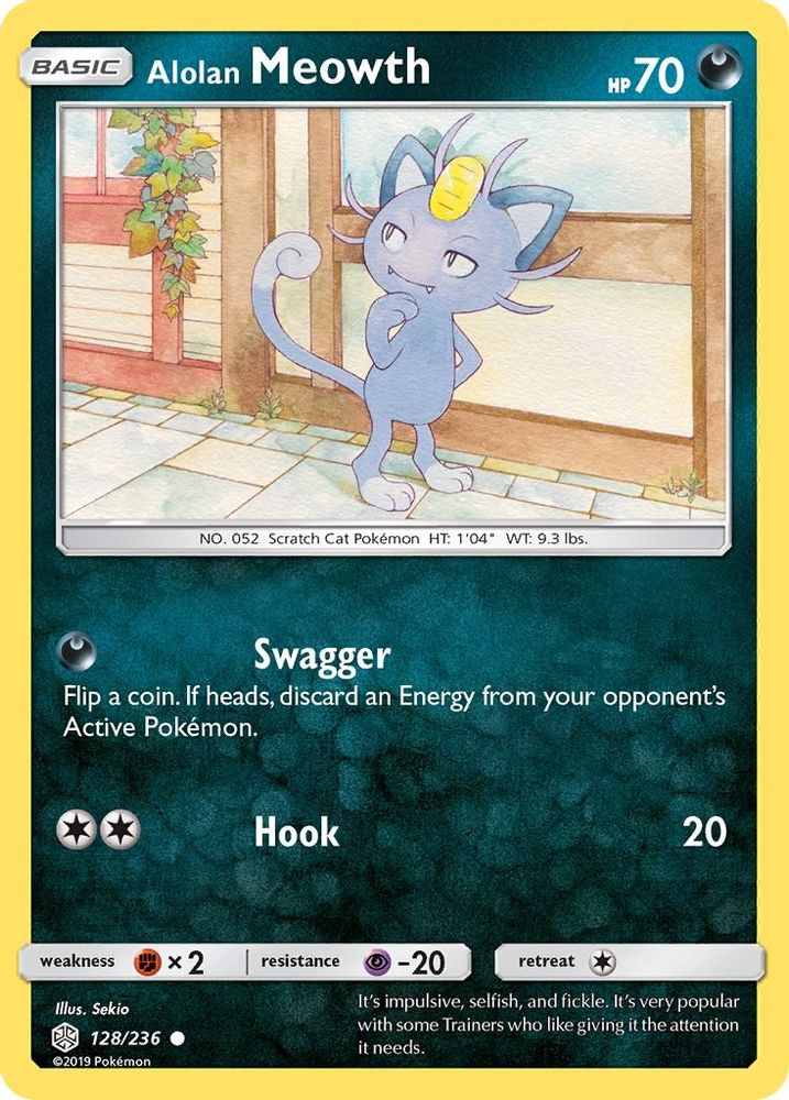 Alolan Meowth (128/236) [Sun & Moon: Cosmic Eclipse]