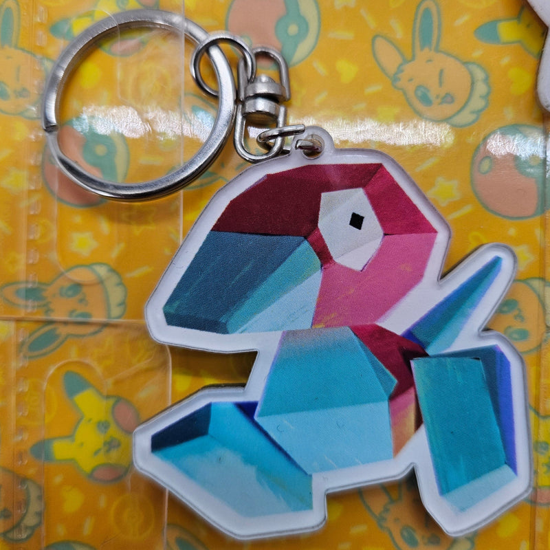 Porygon Pokemon Keychain