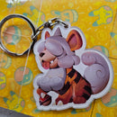 Hisuian Growlithe Pokemon Keychain