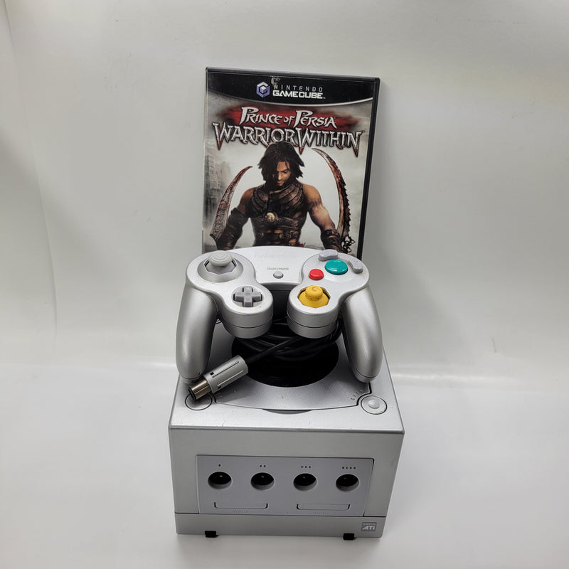 Nintendo GameCube Console Silver Prince Of Persia Warrior Within Bundle (Tested/(RTP) Ready To Play}