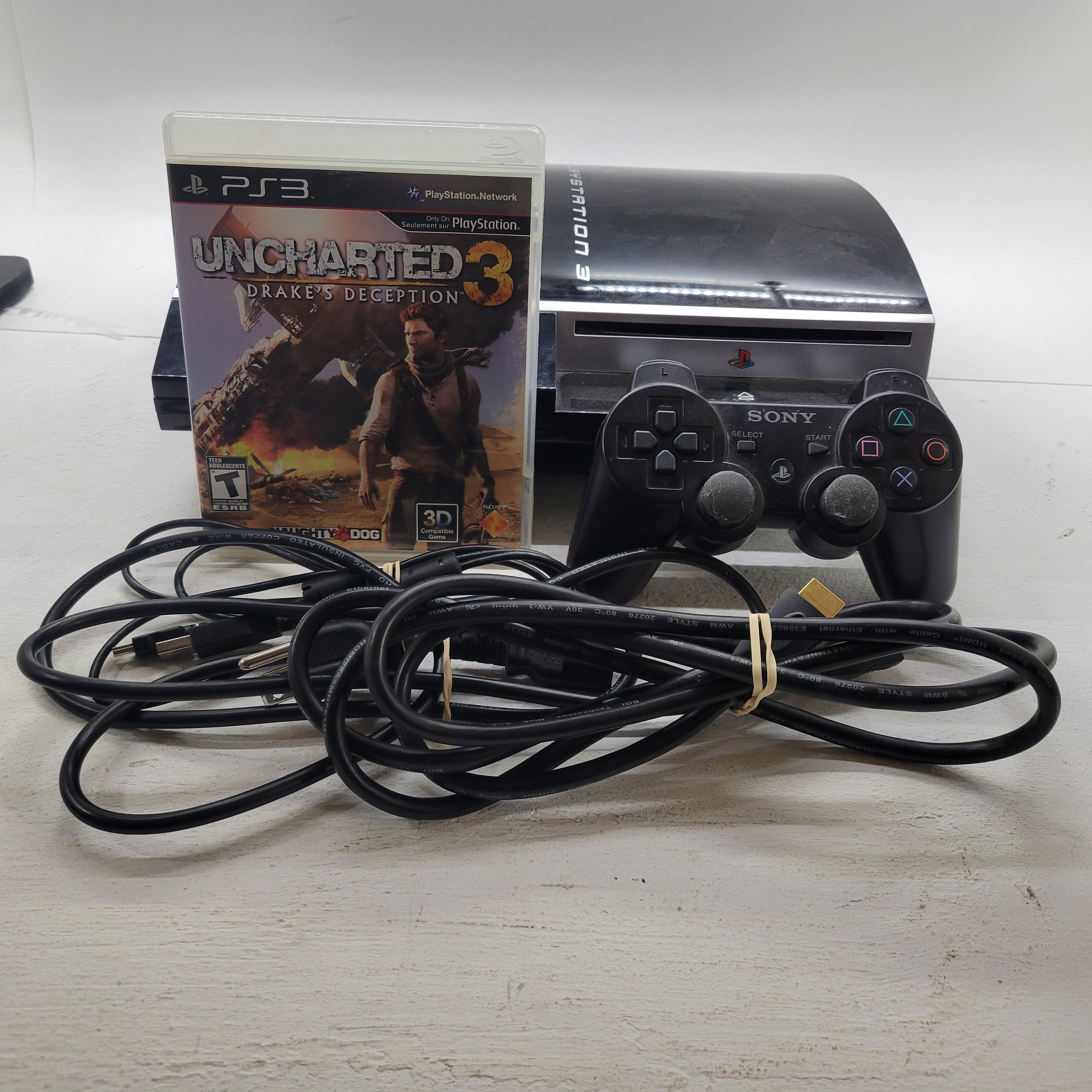 PlayStation 3 CECHK01 Uncharted 3 Console Bundle - (Ready To Play [RTP])