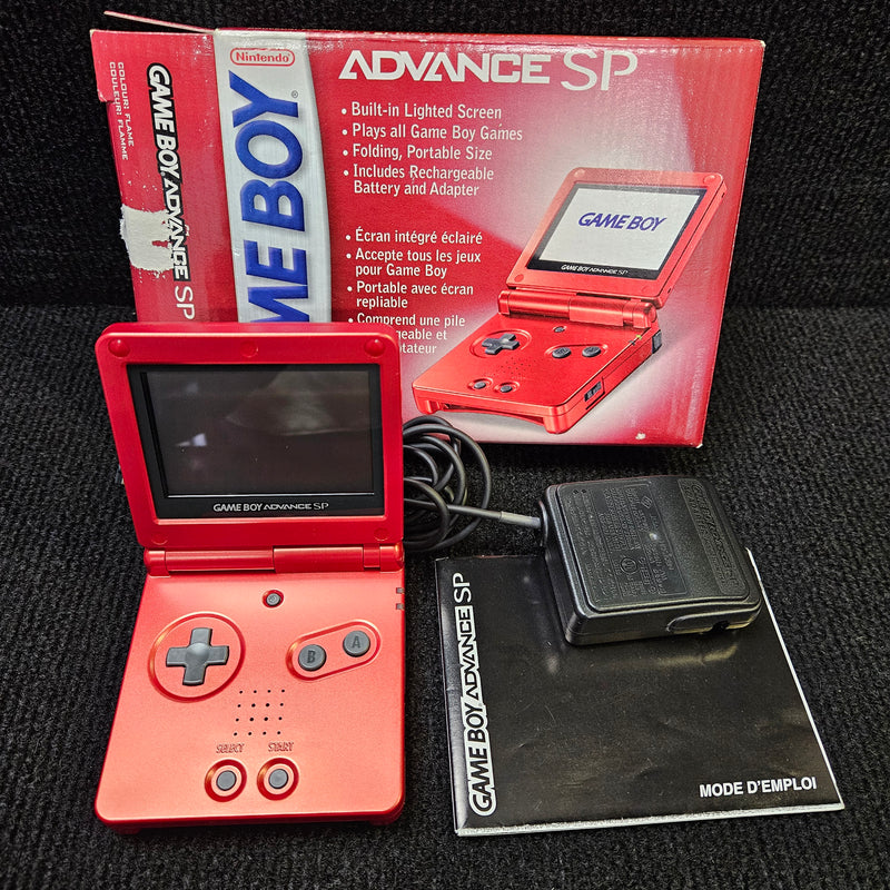 Gameboy Advance SP - Flame Red Complete CIB (Ready To Play)