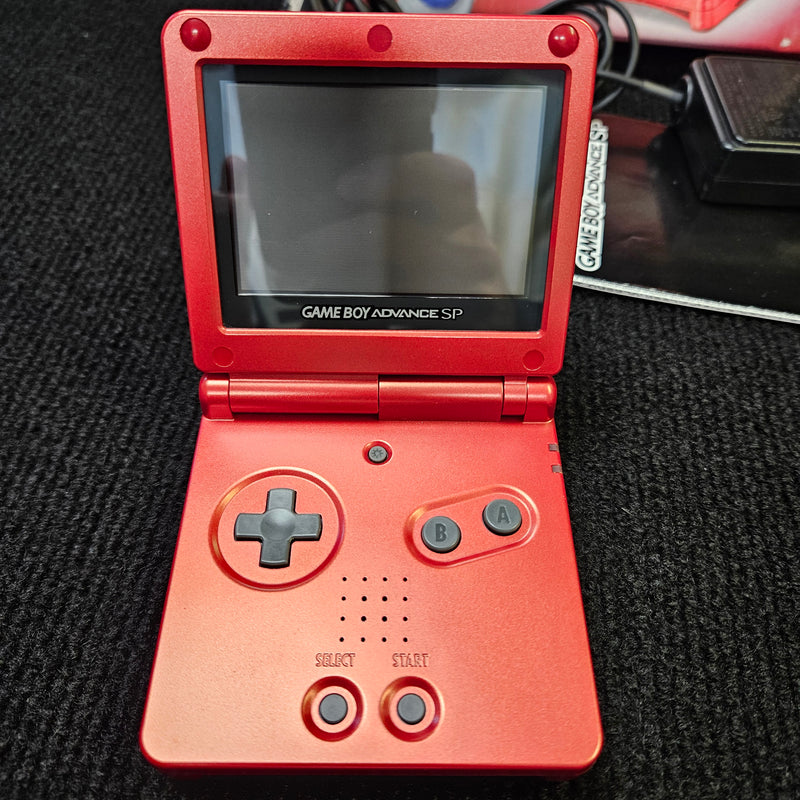 Gameboy Advance SP - Flame Red Complete CIB (Ready To Play)