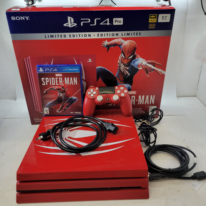 PlayStation 4  (PS4) Pro - Spider-Man Limited Edition Console CIB