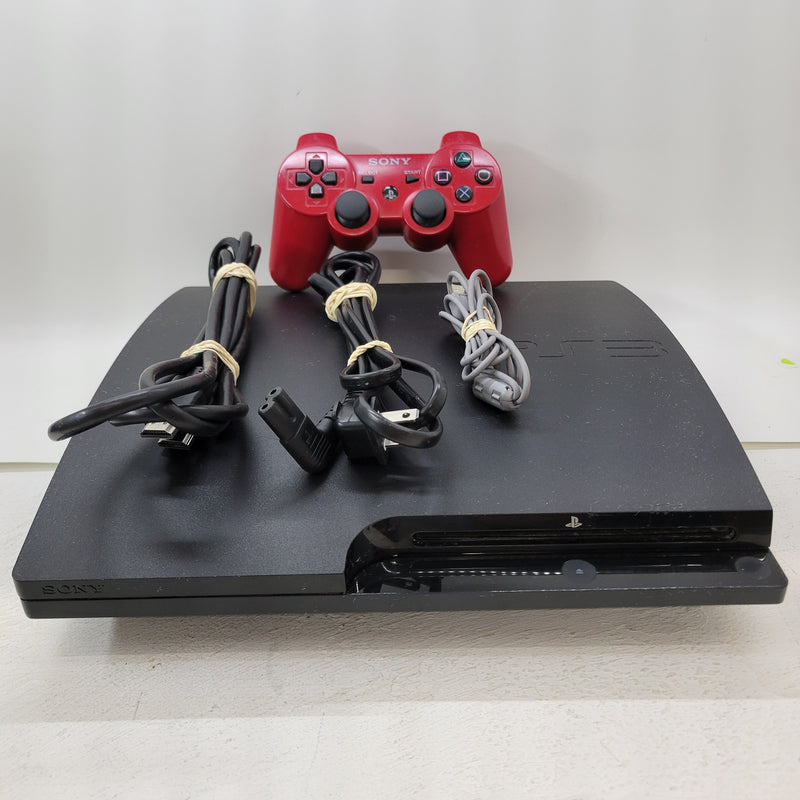 Playstation 3 Console With Red Controller