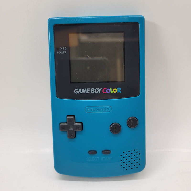 Gameboy Color CGB-001 with Link Cable and Carrying Pouch - Teal - Tested Ready To Play