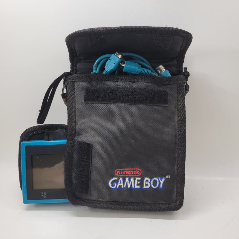 Gameboy Color CGB-001 with Link Cable and Carrying Pouch - Teal - Tested Ready To Play