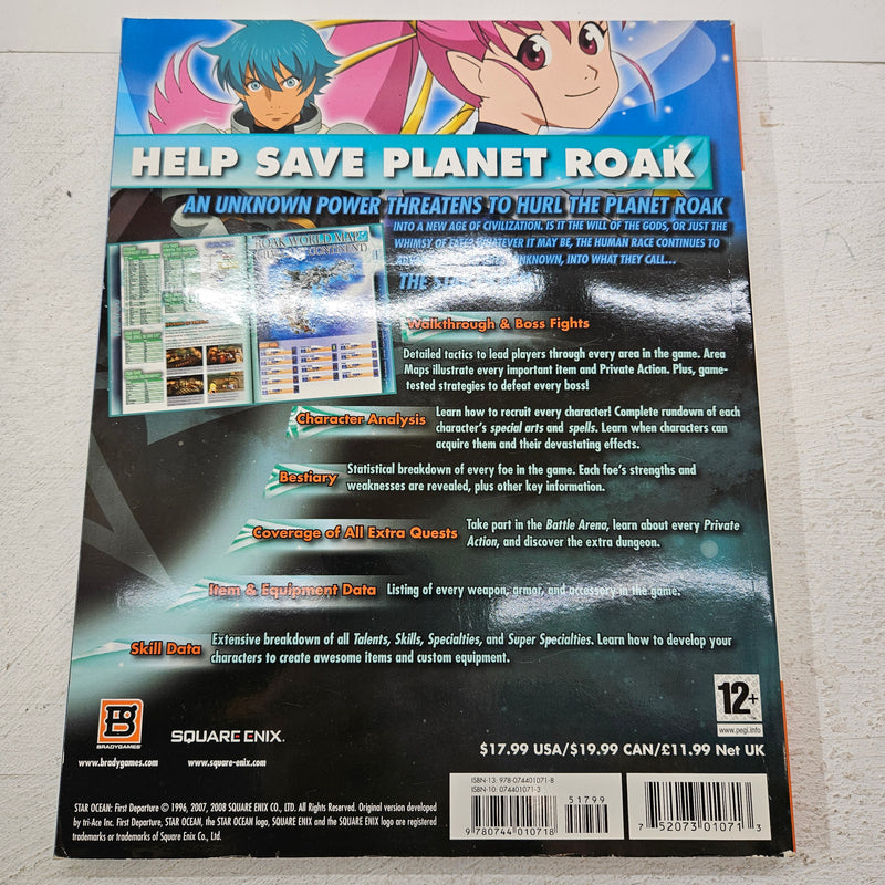 Star Ocean: First Departure Official Strategy Guide Brady PSP
