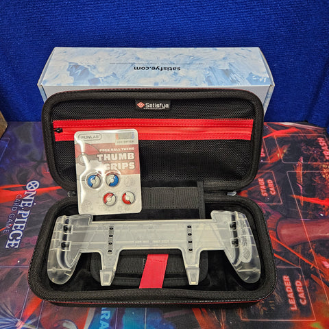Carry Case and Pokemon Thumb Grip Bundle for Switch LITE
