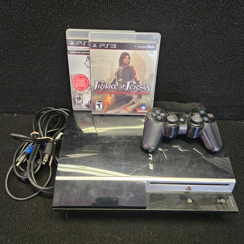 Playstation 3 (PS3) Console Bundle with 2 Games - Tested and Ready to Play