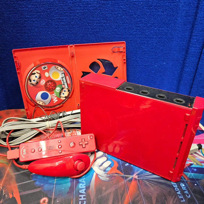 Nintendo Wii Console Mario Bundle: Red - (Tested & Ready To Play)