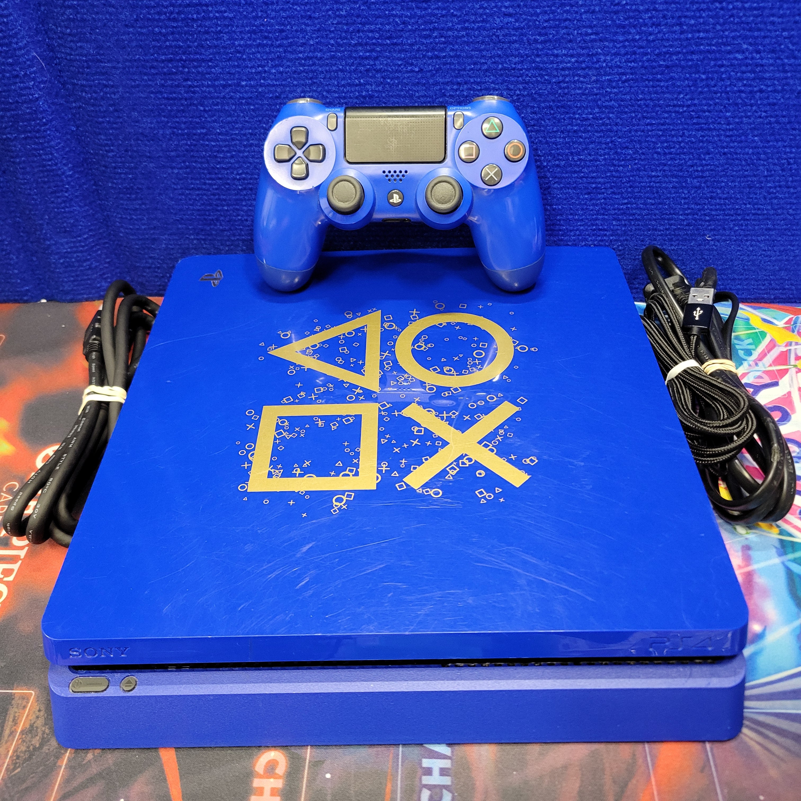 PS4 Slim 500GB Console - Days Of Play Edition (Ready To Play) at