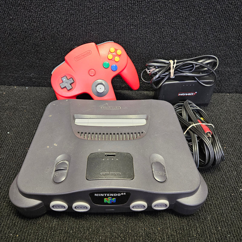 Nintendo 64 Console with Red Controller - Tested and Ready to Play
