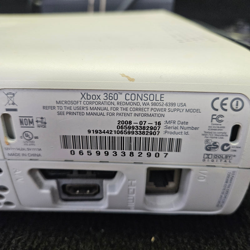 Xbox 360 Console, White - Tested Ready To Play