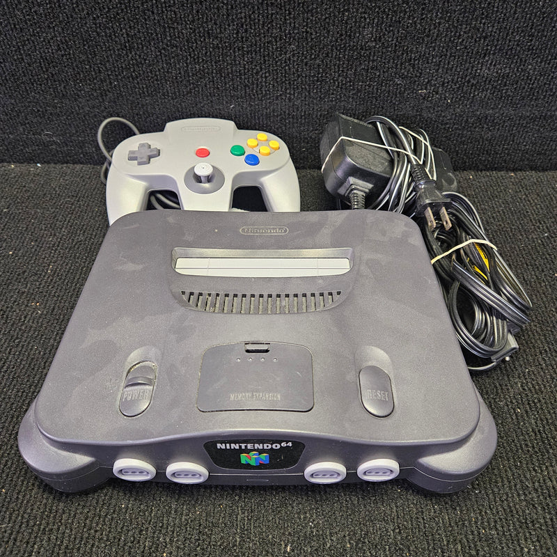 Nintendo 64 Console with Grey Controller & Expansion Pak - Tested and Ready to Play