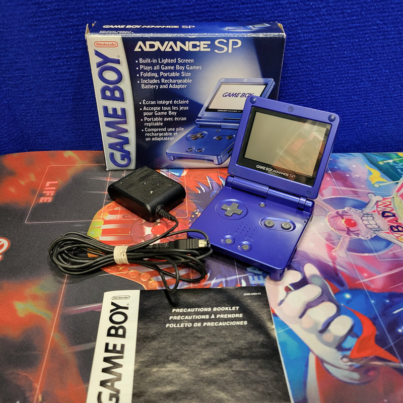 Gameboy Advance SP CIB - Cobalt Blue (Ready To Play)