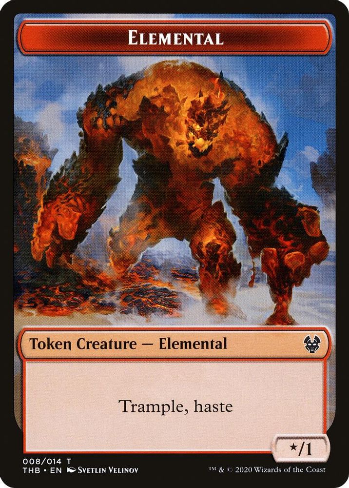 Elemental // Satyr Double-sided Token [Theros Beyond Death Tokens]