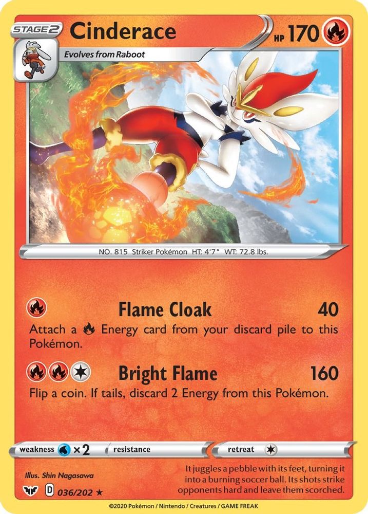 Cinderace (036/202) [Sword & Shield: Base Set]