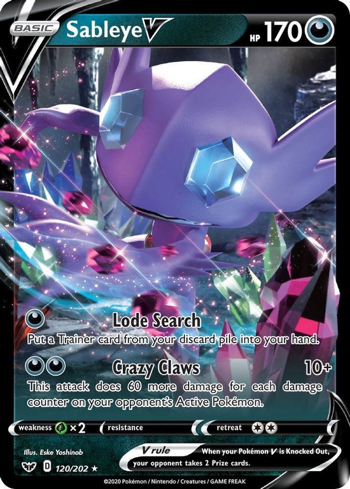 Sableye V (120/202) [Sword & Shield: Base Set]