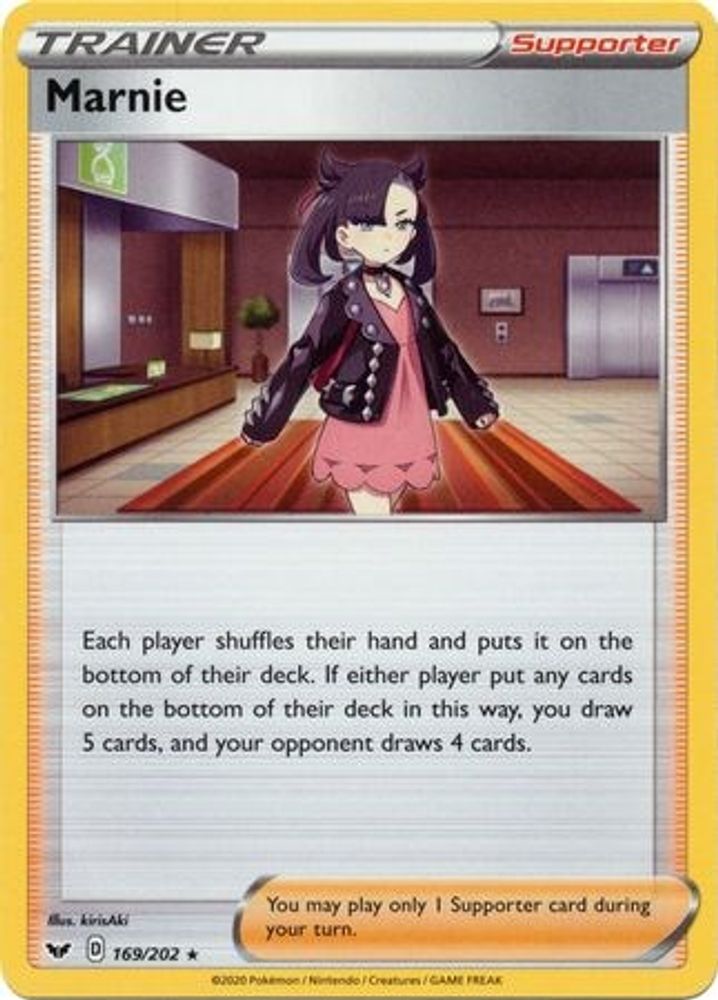 Marnie (169/202) (Theme Deck Exclusive) [Sword & Shield: Base Set]