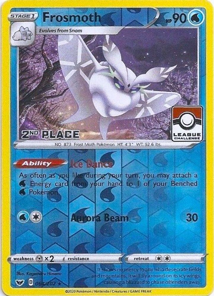 Frosmoth (064/202) (League Promo 2nd Place) [Sword & Shield: Base Set]