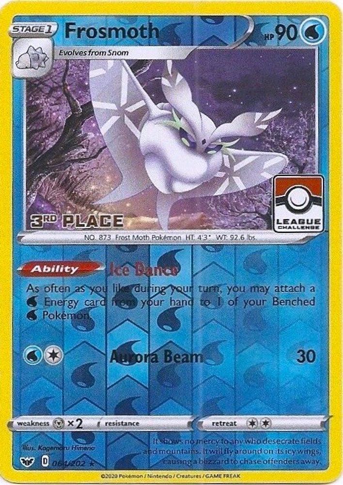 Frosmoth (064/202) (League Promo 3rd Place) [Sword & Shield: Base Set]