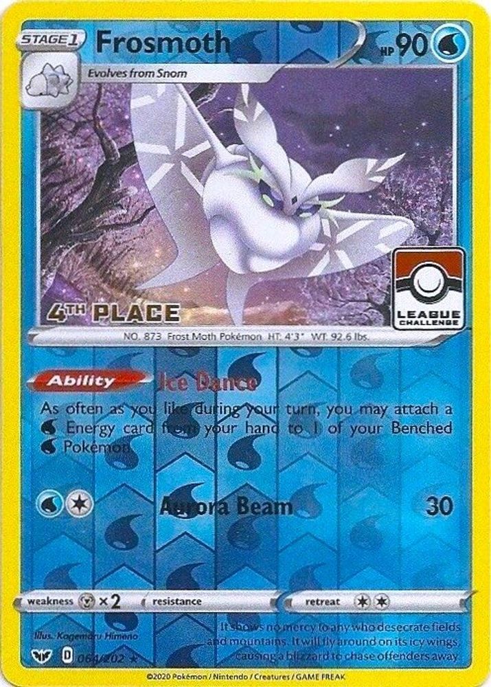 Frosmoth (064/202) (League Promo 4th Place) [Sword & Shield: Base Set]