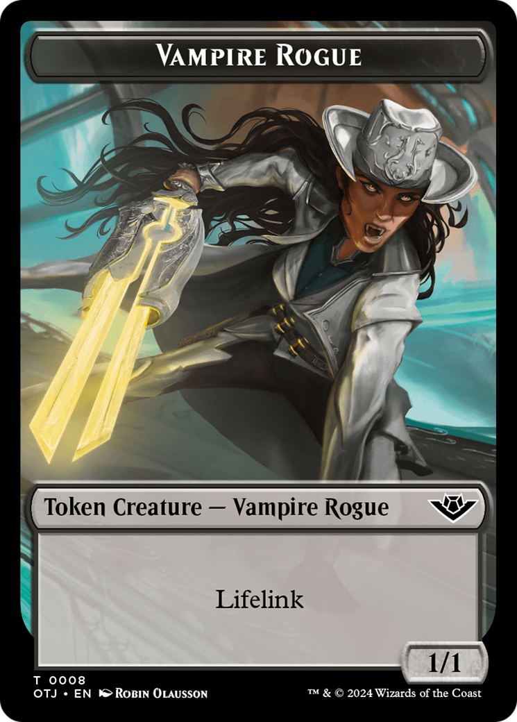 Vampire Rogue // Plot Double-Sided Token [Outlaws of Thunder Junction Tokens]