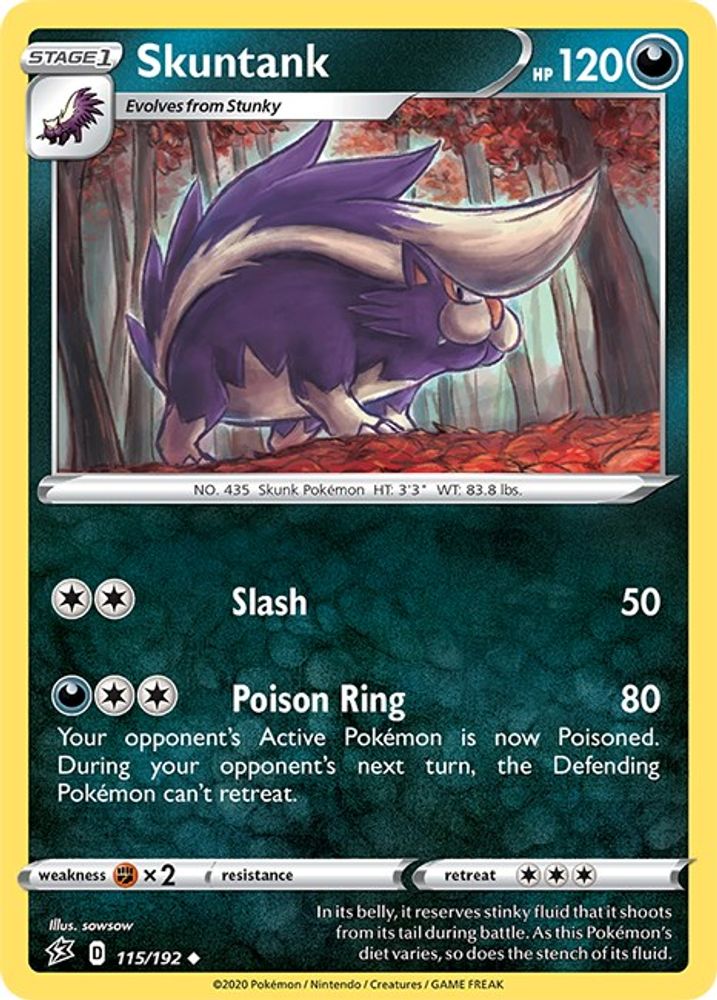 Skuntank (115/192) [Sword & Shield: Rebel Clash]