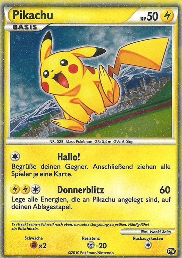Pikachu (German) 0PW  - Holofoil Pikachu World Collection Promos - Promo